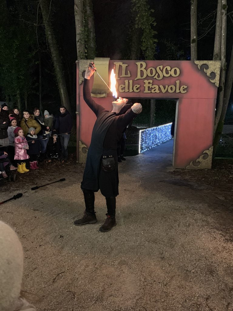 Il bosco delle favole a Cassino, spettacoli del bosco del Natale, trevaligie